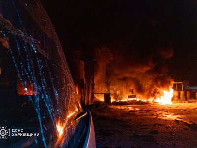 Російські дрони атакували автозаправні станції на Харківщині