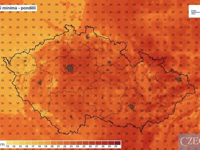 Чехія оговтується від тропічної ночі та готується до найспекотнішого дня в історії