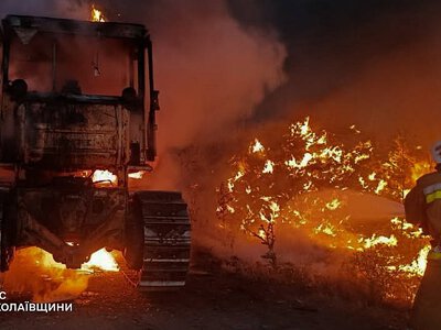 У Вознесенську пожежа знищила 10 гектарів пшениці та лісосмугу (відео)