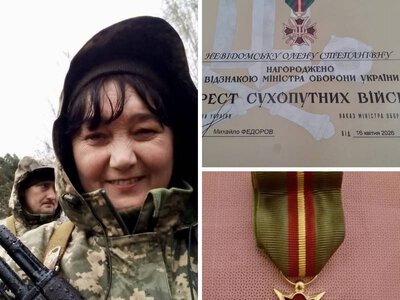 Жителька міста Бершадь, старший солдат Олена Степанівна Невідомська, позивний «Калина», нагороджена відзнакою Міністерства оборони України — медаллю «Хрест Сухопутних військ»