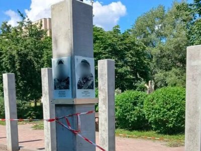 Фото: на Троєщині відкриття Алеї Героїв завершилося скандалом