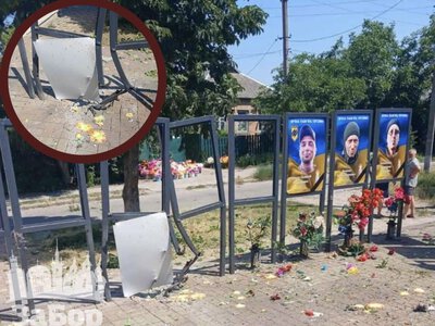 Росіяни вдарили FPV-дроном по Меморіалу Героїв у Балабиному під Запоріжжям