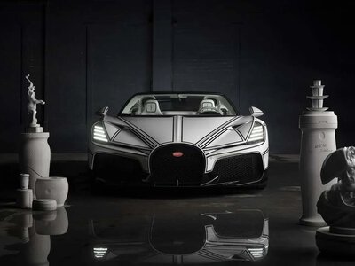Bugatti представила унікальний гіперкар W16 Mistral Blanc Éternel з порцеляною