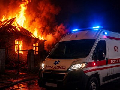 На Павлоградщині медики врятували жінку та трьох дітей, які отруїлися чадним газом під час пожежі