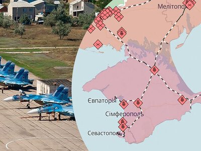 Вдруге за тиждень: уражені винищувачі на аеродромі «Саки» та ангари аеродрому «Гвардійське» в Криму