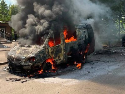 У Краматорську ворожий дрон атакував автомобіль аварійної бригади