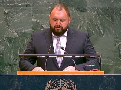 Голова штабу АТЦ при СБУ генерал Артем Бондаренко представив стратегію протидії тероризму на Генасамблеї ООН у Нью-Йорку