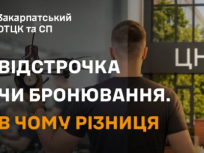 Закарпатцям докладно пояснили чим відрізняється відстрочка від бронювання.