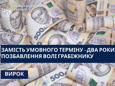 Замість умовного терміну грабіжнику з Тернополя дали два роки тюрми