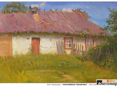 На Житомирщині стара хатинка стала картиною Камишного