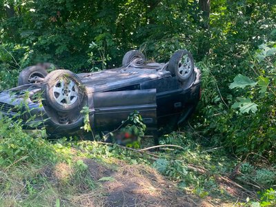 У Смілі дві автівки опинилися в кюветі після зіткнення