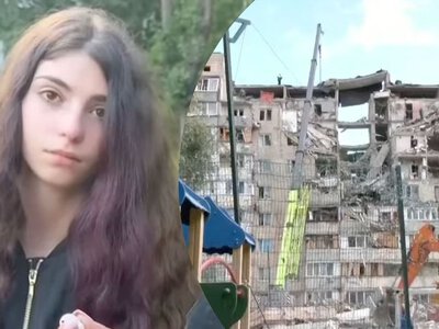 Це страшно: біля зруйнованого будинку у Києві школярка чекає на звістку про однокласників