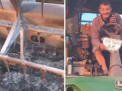 Росіяни вдарили по комбайну фонду «Жнива Перемоги»: комбайнер вижив, а техніку відновлять 