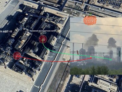 OSINT-аналітик оприлюднив супутникові знімки наслідків удару по Омському НПЗ