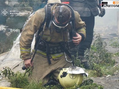 У Житомирі ліквідували пожежу в будівлі благодійного фонду на площі 600 кв. м