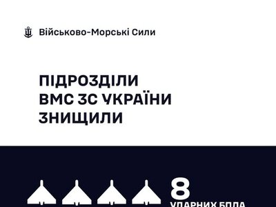 Українські моряки минулої доби знищили 8 російських «шахедів»