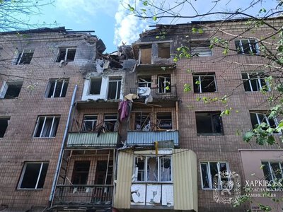 З’явилися перші фото з місця ракетного удару в Немишлянському районі