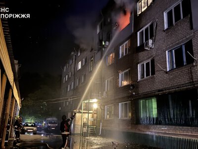 Врятували двох людей і кота - вночі сталась пожежа у запорізькій багатоповерхівці