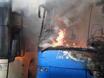 Олег Кіпер: внаслідок ранкового удар по Одещині згоріли шість автобусів, четверо людей постраждали