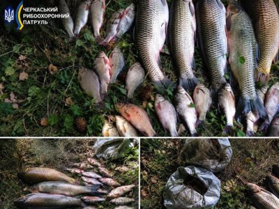 На Черкащині у браконьєра вилучили сітки, човен і 40 кг риби