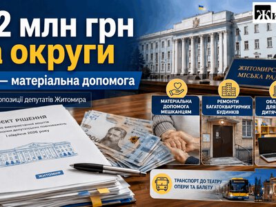 Двері, щепоріз і поїздка на оперу: на що депутати Житомира хочуть витратити кошти