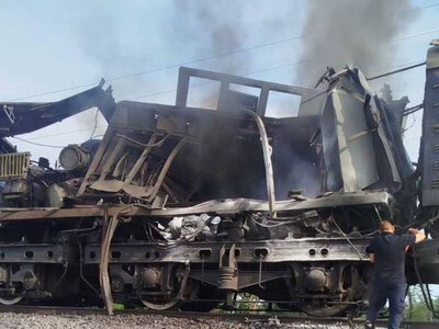 Російські війська атакували дроном локомотив на Дніпропетровщині