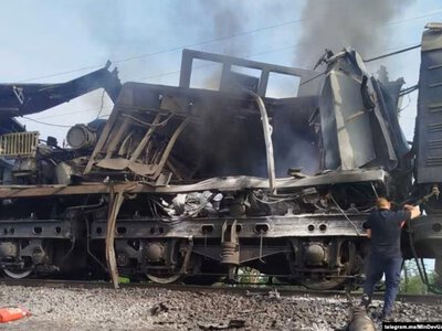 Російський дрон влучив у локомотив вантажного поїзда на Дніпропетровщині