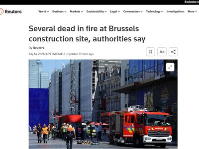 Пожежа на будівництві в Брюсселі: є загиблі та зниклі безвісти – Reuters