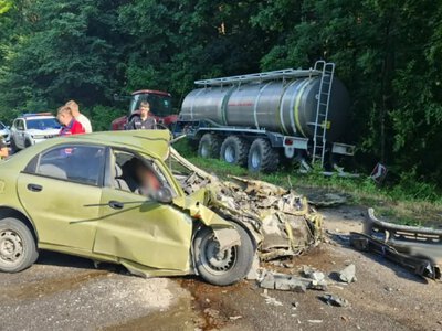 Смертельна ДТП біля Радехова: легковик зіткнувся з трактором, водій помер на місці