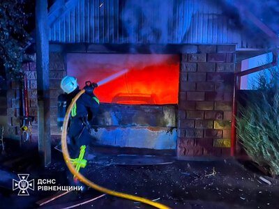 На Рівненщині під час пожежі згорів електромобіль Tesla та десять сонячних панелей