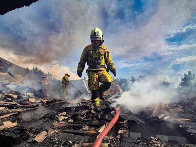 Ймовірний удар блискавки спричинив масштабну пожежу на Берегівщині (ФОТО)