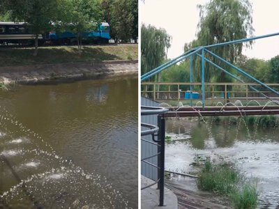 У Рівному встановили систему аерації на мосту через річку Устя