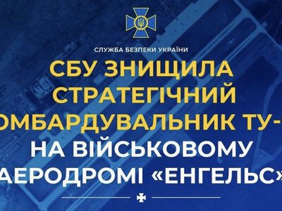 СБУ знищила стратегічний бомбардувальник Ту-95 на військовому аеродромі «Енгельс»