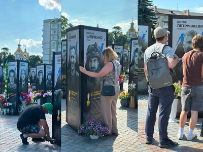 Ще 24 портрети полеглих Захисників України встановили у Рівному