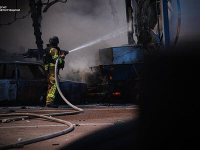 Росія атакувала дронами територію гаражного кооперативу на околиці Чернігова