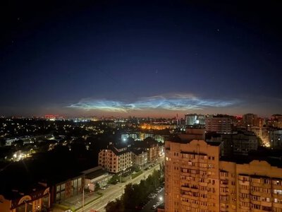 На Волині помітили цікаве природне явище — сріблясті хмари