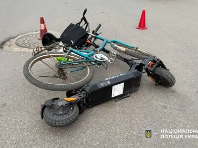 У Лубнах 12-річний хлопчик на електросамокаті зіткнувся з велосипедисткою