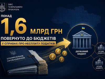 До бюджету повернули 1,6 млрд грн податкових збитків