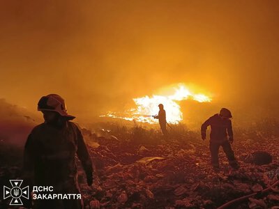 Пожежа на сміттєзвалищі в Берегові: ліквідація триває