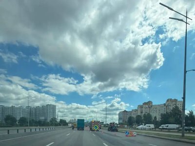 На виїзді з Києва у напрямку Борисполя утворилися затори через ремонт дороги