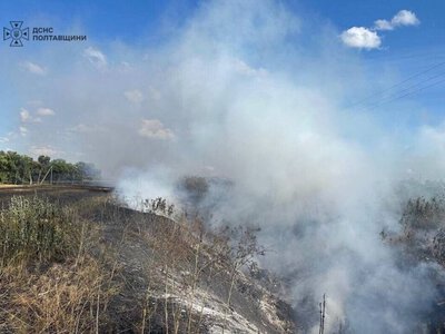У Глобиному горіло сміття і сухостій
