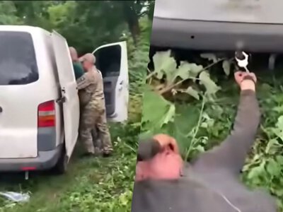 На Хмельниччині ТЦК прикували батька військового наручниками до авто