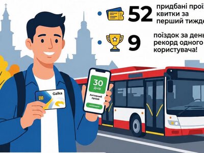 У мерії розповіли скільки місячних проїзних «Галка» придбали франківці за перший тиждень