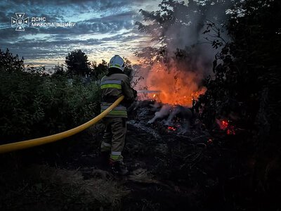 На Миколаївщині за добу ліквідували сім пожеж: одна сталася через ДТП