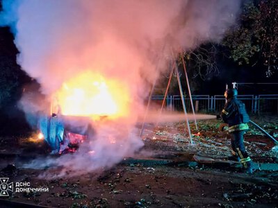 У Слов'янську та Краматорську ворожі дрони підпалили автомобілі — постраждалих немає