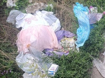 У Вапнярці біля музичної школи утворилося стихійне сміттєзвалище: громаду просять допомогти знайти порушників