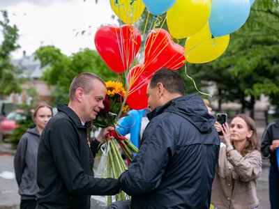 У Франківську зустріли захисника Олексія Макарова після російського полону