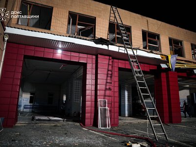 На Полтавщині внаслідок російської атаки пошкоджені пожежно-рятувальний підрозділ та АЗС
