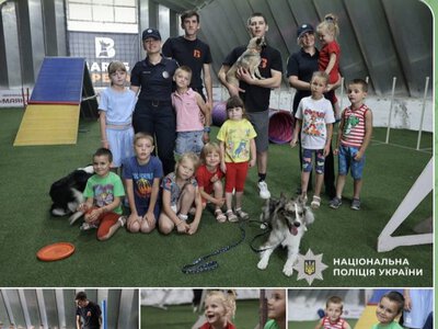 У Вінниці поліцейські та кінологи організували для дітей особливу зустріч із чотирилапими друзями