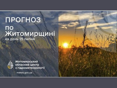 Погода сьогодні на Житомирщині